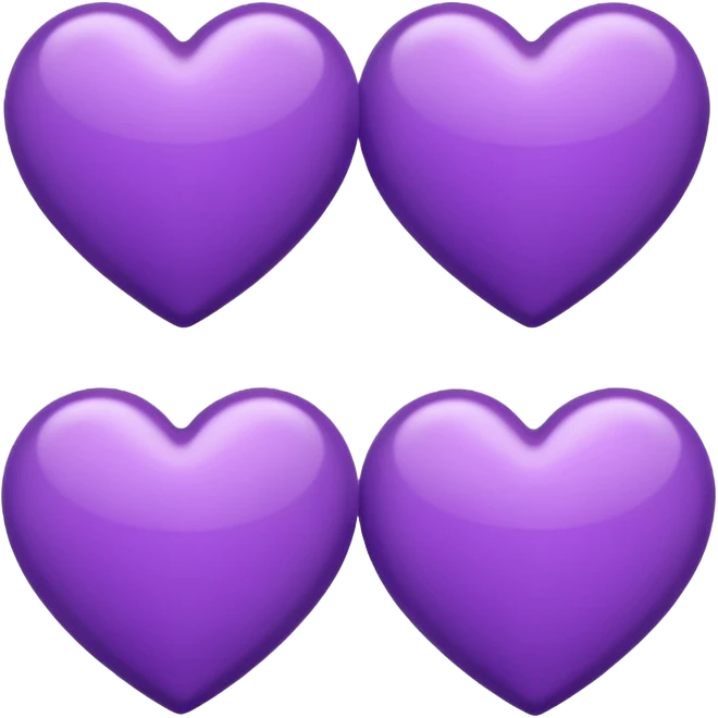 three purple hearts emoji