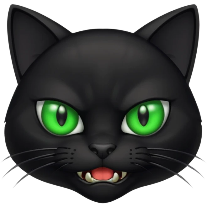 angry black cat emoji
