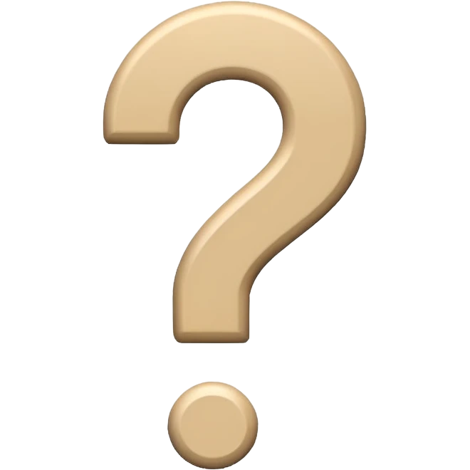 beige "?" emoji