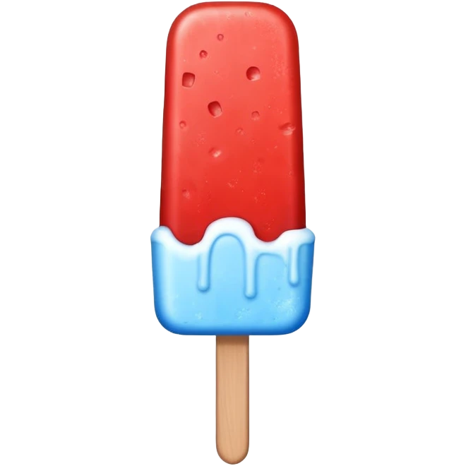 red white blue ice popsicle simple emoji