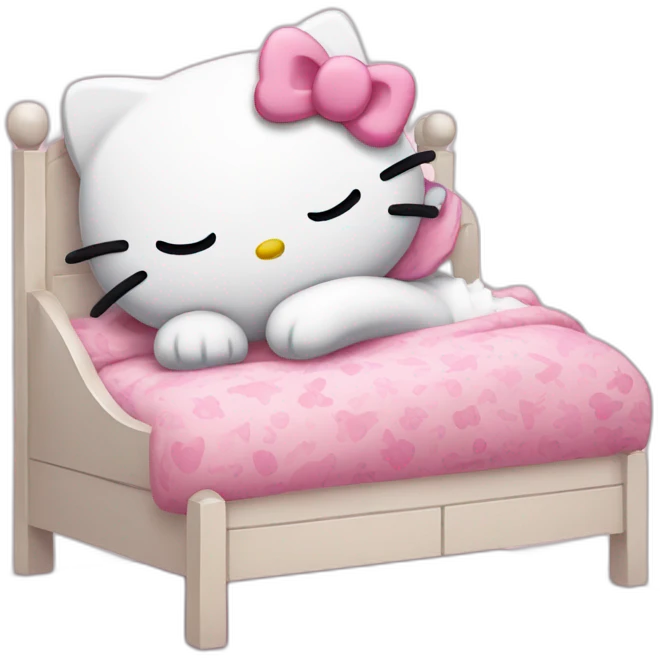 Hello kitty sleeps emoji