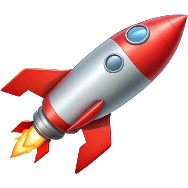 red rocket emoji