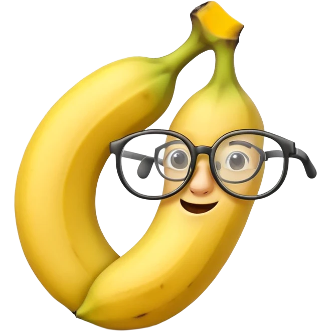 banana with glasses emoji