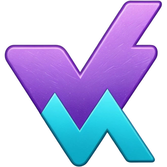 glitter purple and cian checkmark emoji