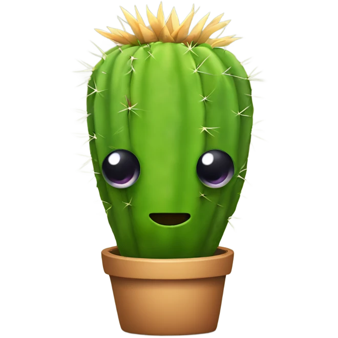 Cactus with eyes and a Mohawk  emoji