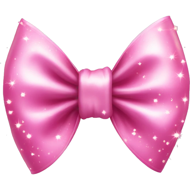 a sparkling pink bow emoji