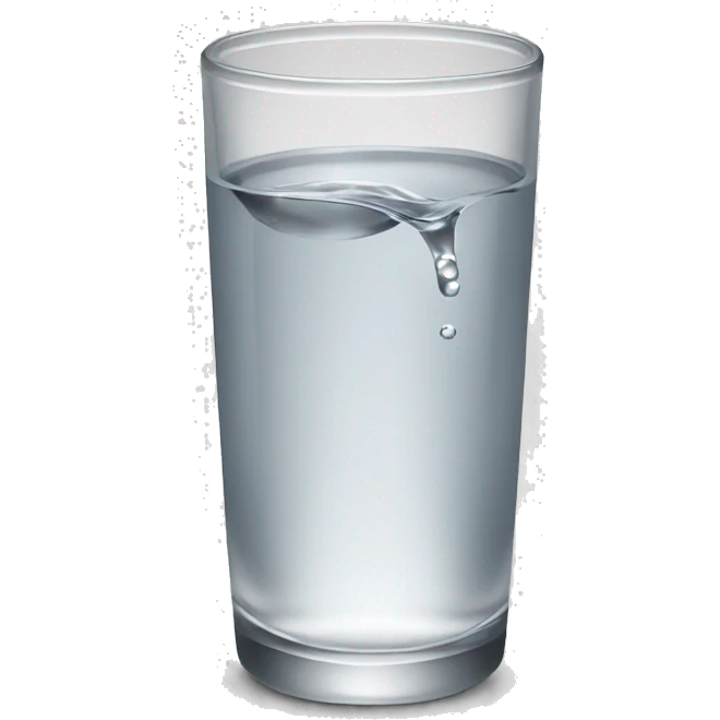 Simple glass of water grayscale simpler emoji