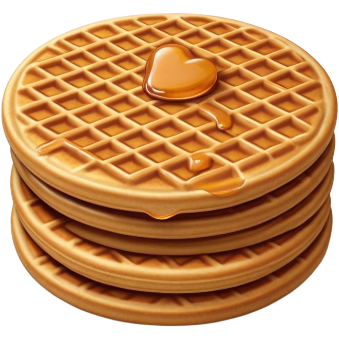 Cinematic Realistic Stroopwafel Dessert Emoji, depicted as a delicate caramel-filled waffle cookie rendered with crisp textures and warm, inviting lighting. emoji