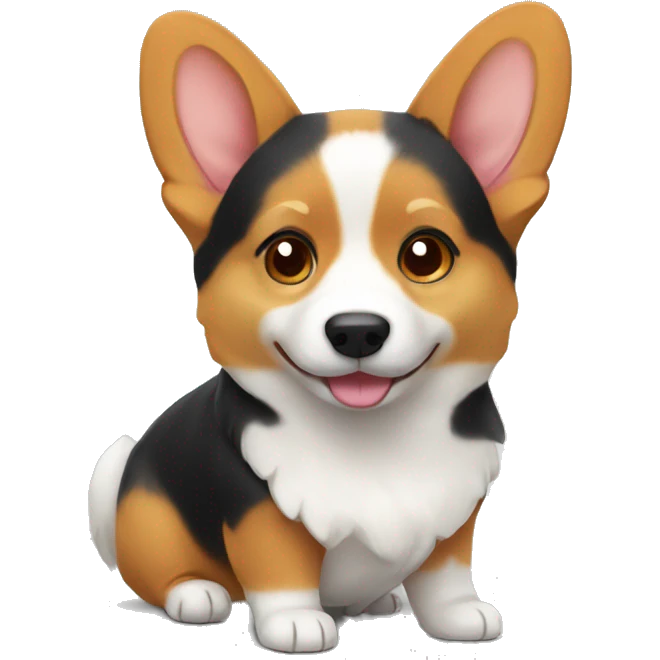 Tri color corgi  emoji