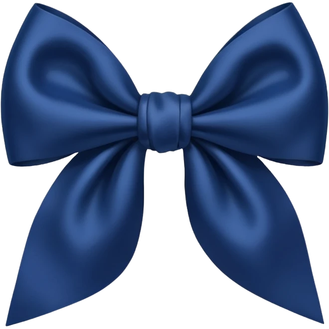 Navy blue bow emoji