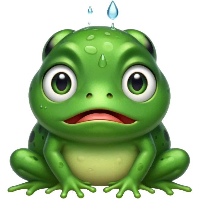 create a crying frog emoji