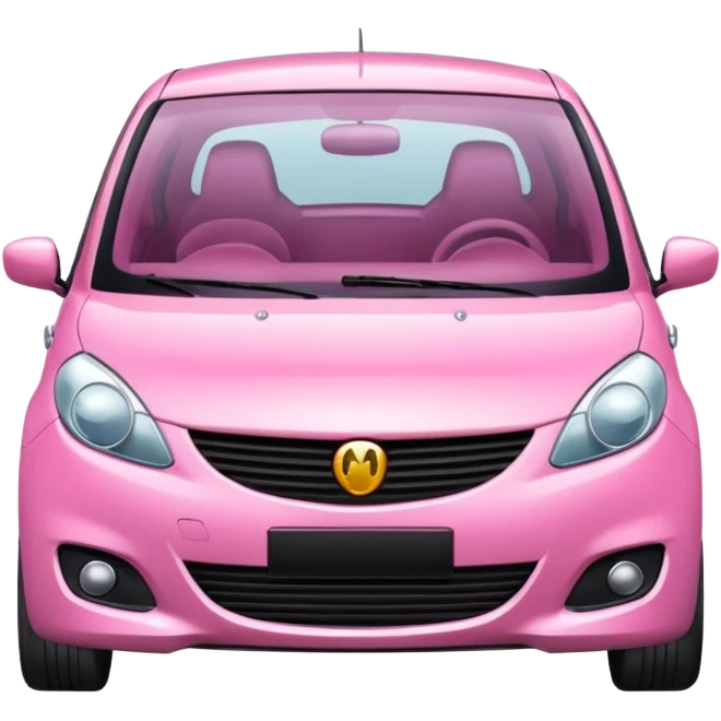 Create a pink hatchback car emoji