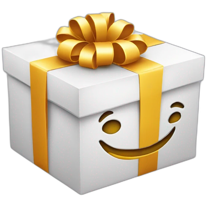 gift box with smile emoji