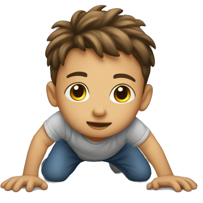 kid crawling like a baby emoji