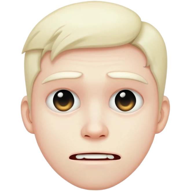 Cringe face emoji