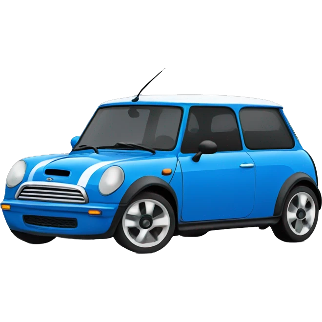 Electric blue mini cooper emoji