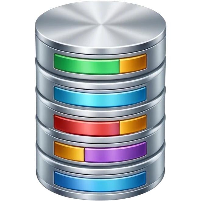 database server with stacked disks emoji
