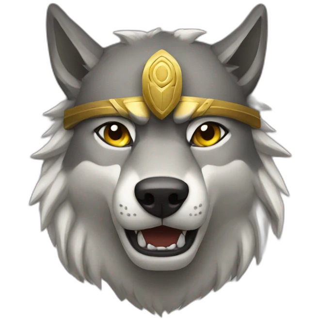 Warrior wolf emoji