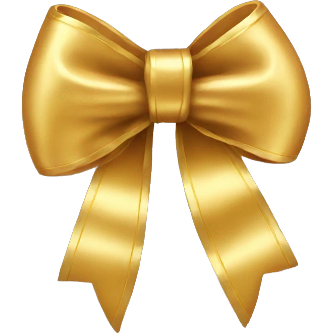 Gold bow emoji