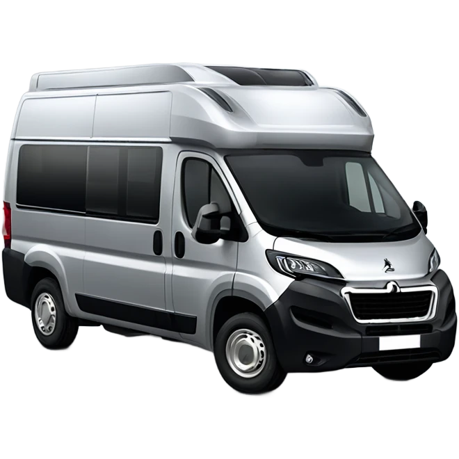 Standard Peugeot Boxer L3H2 Campervan with two windows on the right side silver  emoji