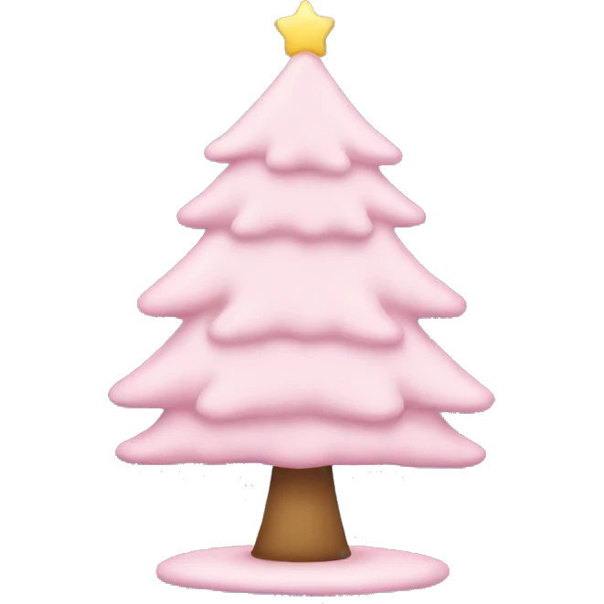 Pastel pink Christmas tree emoji