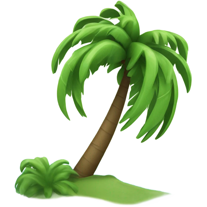 Beach with palm tree emoji