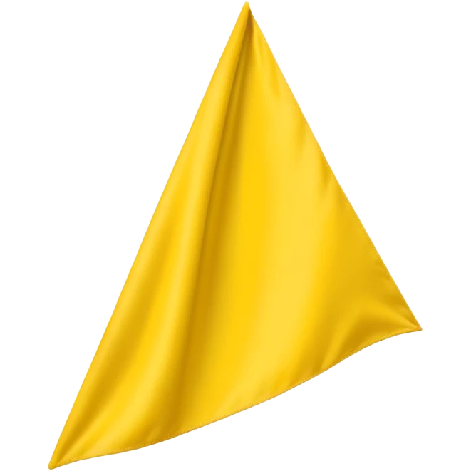 Triangular flag with yellow colour emoji