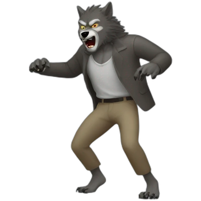 wolfman doing thriller dance emoji