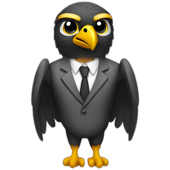 falcon with suit emoji