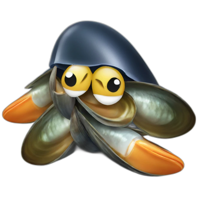 Mussel partying emoji