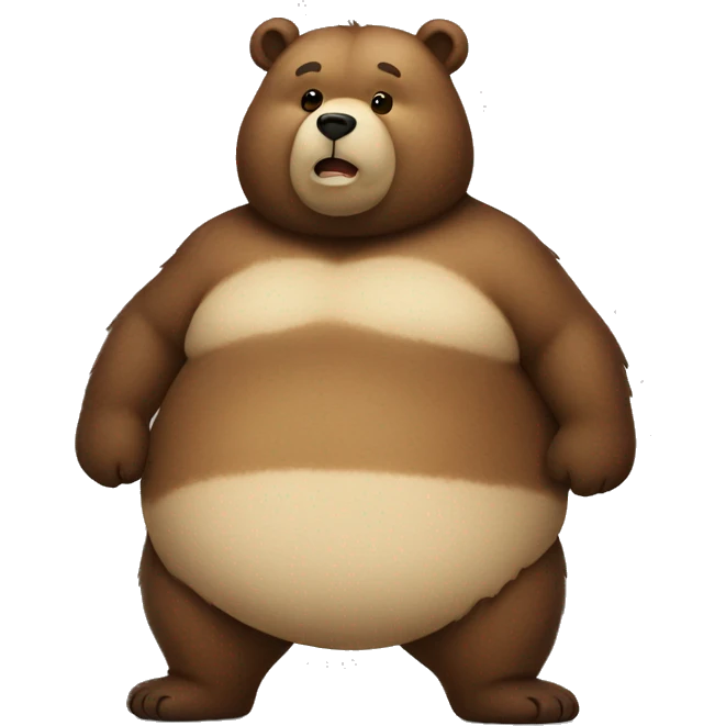 chubby bear with a belly emoji