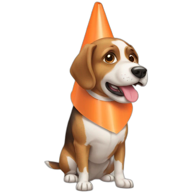 dog with cone emoji