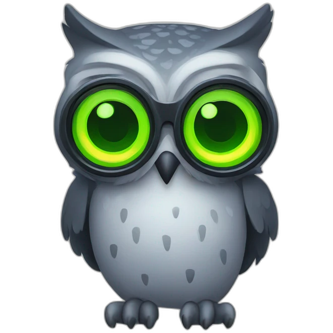 Owl with night vision device emoji