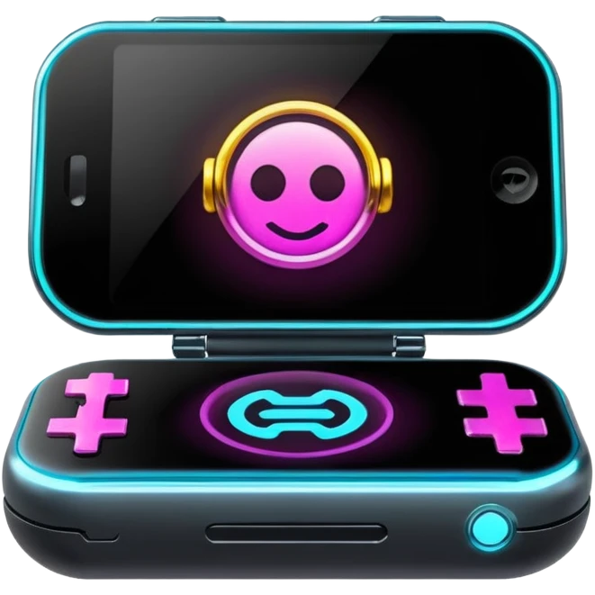 Shiny advanced futuristic Cyberpunk gadget item emoji