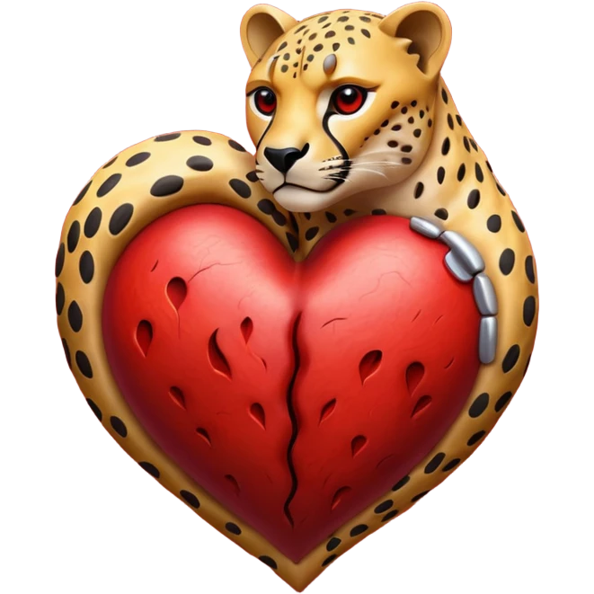 Cheetah heart emoji