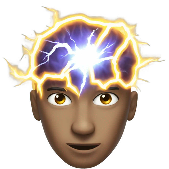lightning brains emoji