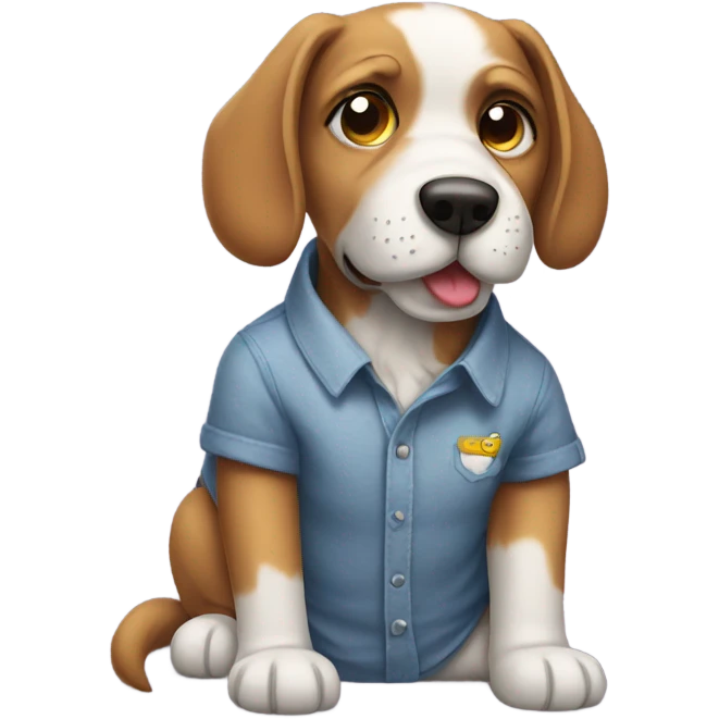 Dog with a shirt emoji