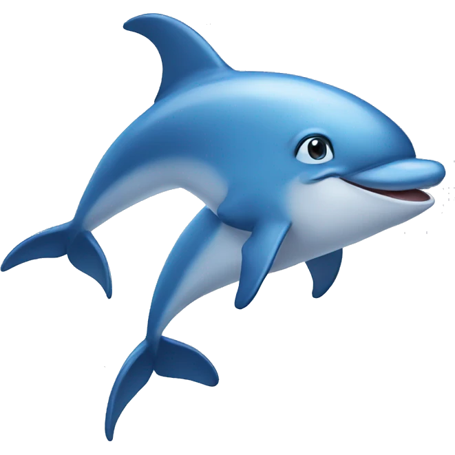 Blue Dolphin Face emoji