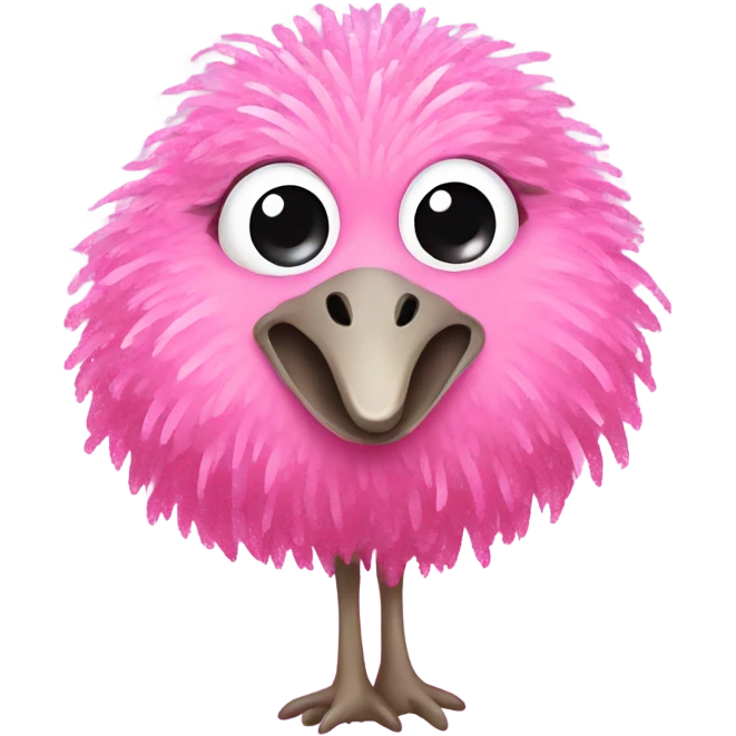 Pink full body ostrich with glitter  emoji