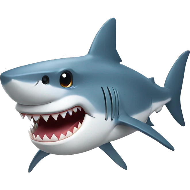 Shark with a hat emoji