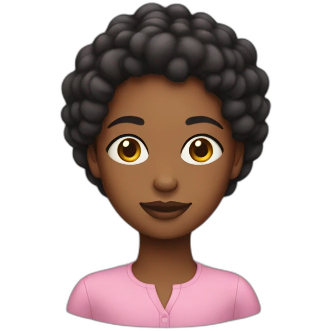 pelo negro chica emoji