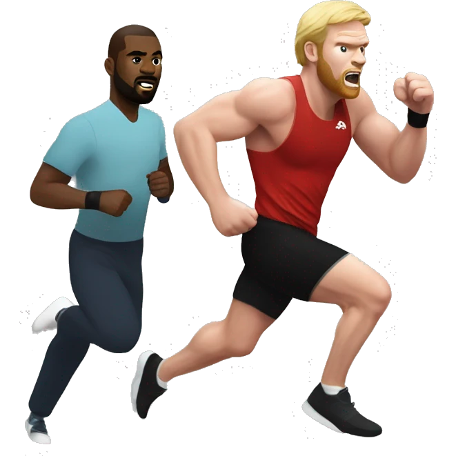 Jon Jones running from Tom Aspinall emoji
