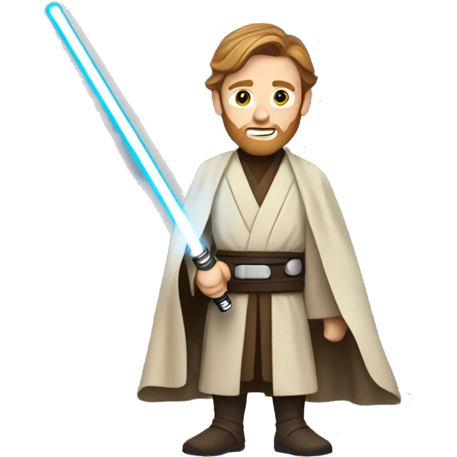obi wan jedi with light saber emoji