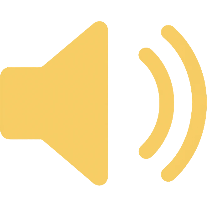 loud speaker, yellow color, modern icon, no text, simple background emoji