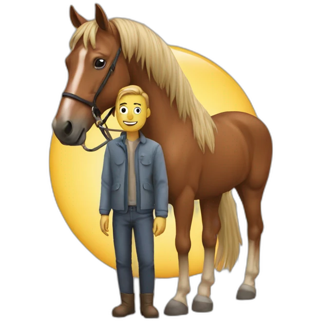 Horse with a human emoji