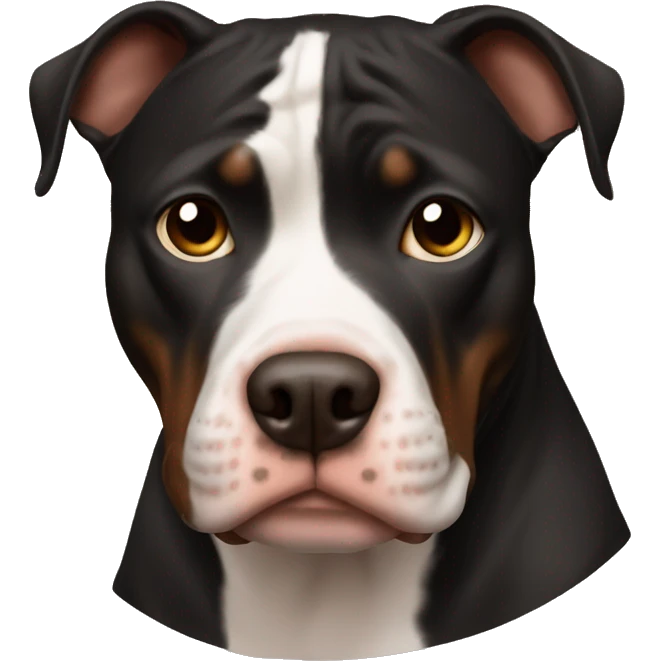 Black with some brown pitbull emoji