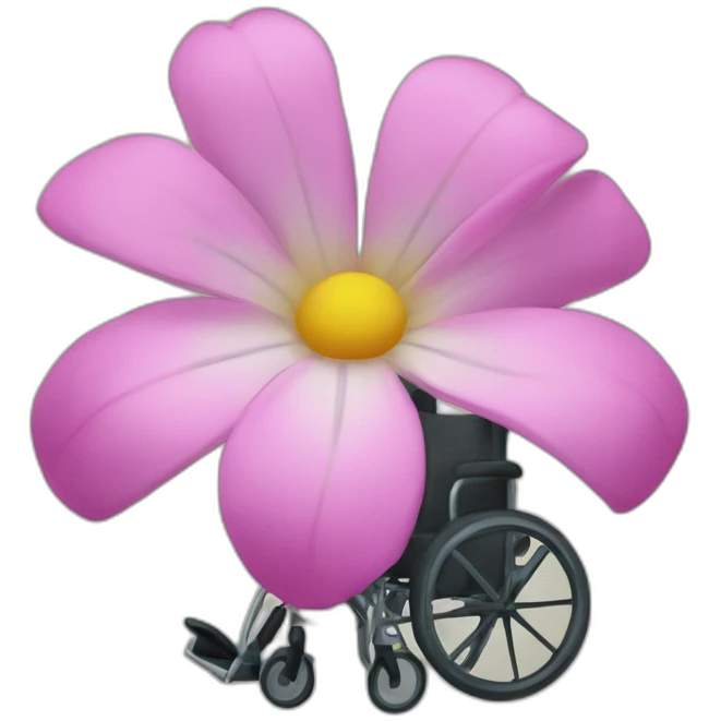 wheelchair flower emoji