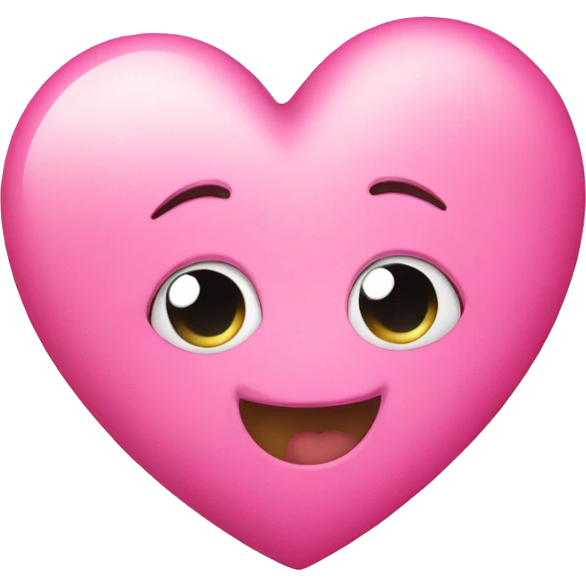 Pink cute heart emoji