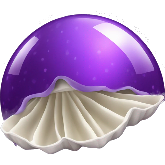 purple disco ball with clam shell emoji
