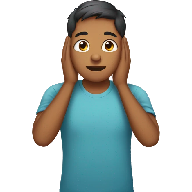 saying sorry by holding ears emoji | AI Emoji Generator